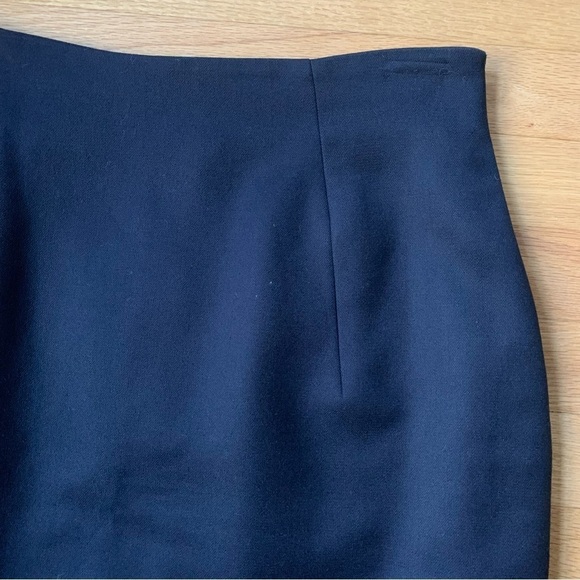 Badgely Mischka Black 100% Wool High Waisted Black Skirt Size 12 - Picture 3 of 8